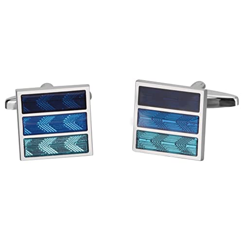 WIPPWER Classic Square Enamel Cufflinks for Mens Business Tuxedo Shirt Cuff Buttons Wedding von WIPPWER
