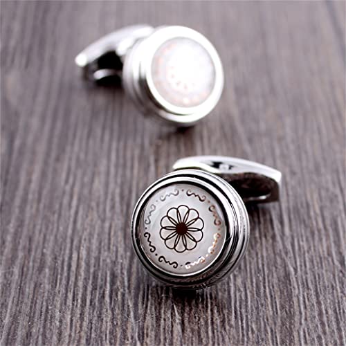 WIPPWER Court Pattern Round Button Shirt Cuff Nail Cufflinks Men's Women's Clothing Cufflinks von WIPPWER