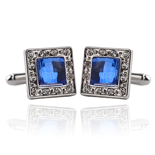 WIPPWER Cufflink Classic Zircon Men's Enamel Crystal Cufflinks French Style Lacquer Rhinestone Fashion Western Style Cuff (A von WIPPWER