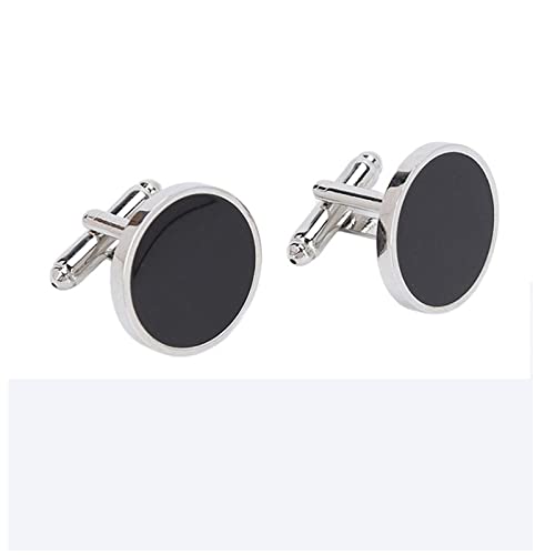 WIPPWER Cufflinks for Men Cufflinks, Cuff Links, Cufflinks for Men, Business Cufflinks Business Wedding Party(Black) von WIPPWER