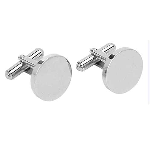 WIPPWER Cufflinks for Men Cufflinks, Cuff Links, Cufflinks for Men, Business Cufflinks Business Wedding Party(Silver) von WIPPWER