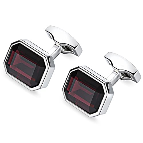 WIPPWER Cufflinks for Men Men Cufflinks Cuff Shirt for Business Wedding Business Wedding Party(Red) von WIPPWER