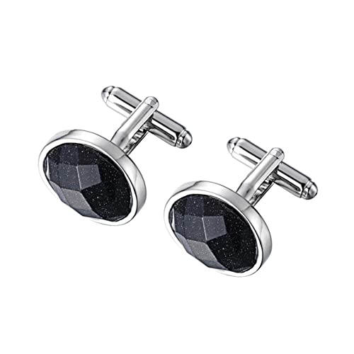 WIPPWER Cufflinks for Men Men's Business Wedding Suit Cuff Shirt Cufflinks Business Wedding Party(Silver) von WIPPWER