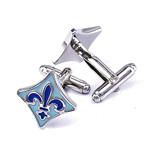 WIPPWER Cufflinks for Mens Blue Cufflink Father's Day Lover Friends Wedding Anniversaries Birthdays Gift von WIPPWER