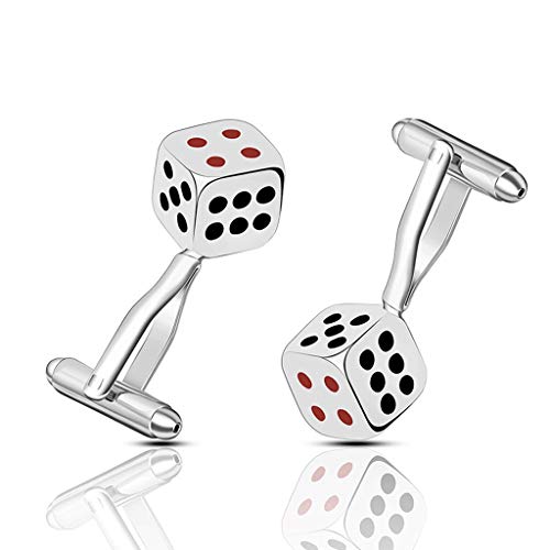 WIPPWER Formal Dice Cufflink for Mens Suits Buttons Wedding Cufflink Grooms Shirt Cuff Links von WIPPWER