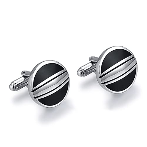 WIPPWER Gentleman Men's Round Cufflinks French Shirt Cuff Buttons Cuff Nails Low-Key Elegant von WIPPWER