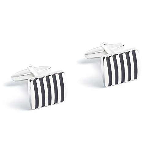 WIPPWER Jewelry Cufflinks Grade Electroplating Dripping Striped Metal Cufflinks Unisex French Cufflinks von WIPPWER