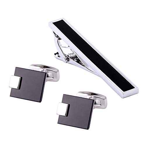 WIPPWER Jewelry Cufflinks Men's Cufflinks Business Tie Clips Fashion Cufflinks and Tie Clips Set Formal Cufflinks Clip Set von WIPPWER
