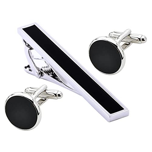 WIPPWER Jewelry Cufflinks Men's Cufflinks Cufflinks Tie Clip Set Fashion Button Business Shirt Cuff Nail Clips von WIPPWER