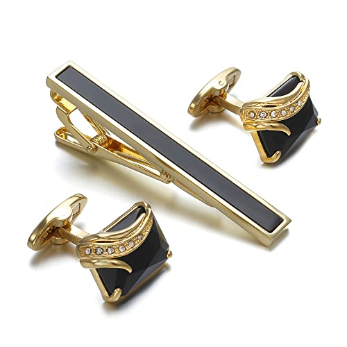 WIPPWER Jewelry Cufflinks Men's Cufflinks Cufflinks Tie Clip Set Professional Tie Clips Fashion Cufflinks Business Shirt Clips von WIPPWER