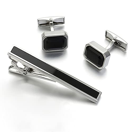WIPPWER Jewelry Cufflinks Men's Cufflinks Gentleman's Three-Piece Clips Fashion Cufflinks and Tie Clip Sets Formal Cufflinks Clip Sets von WIPPWER