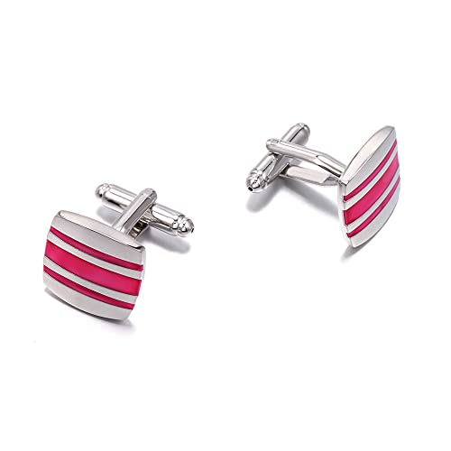 WIPPWER Jewelry Cufflinks Men's Cufflinks Shirt Cufflinks Fashion Pink Cufflinks Wedding Cufflinks Set von WIPPWER