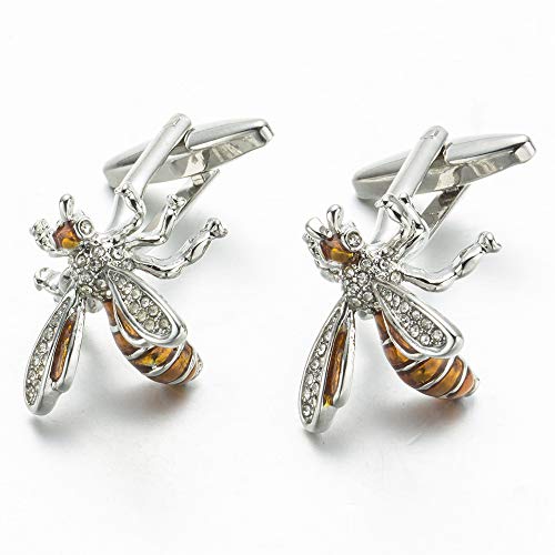 WIPPWER Jewelry Cufflinks Men's Cufflinks Wasp Crystal Cufflinks Personalized Cuff Nails Fashion Cuff Buttons Clothing Accessories Buttons von WIPPWER