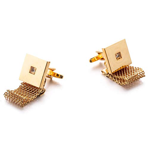 WIPPWER Jewelry Cufflinks Men's Shirt Cufflinks Chain Chain Cuff Nails Exquisite Crystal Cuffs Business Buttons von WIPPWER