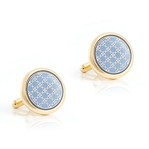 WIPPWER Jewelry Cufflinks Men's Shirt Cufflinks Electroplated Gold Gutta Percha Metal Cufflinks Men's French Cufflinks von WIPPWER