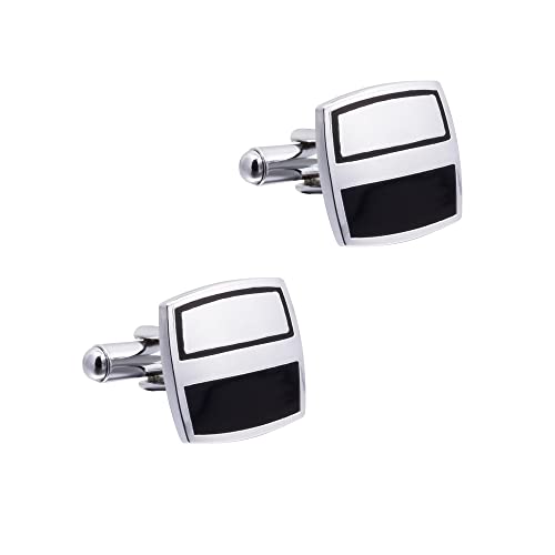 WIPPWER Jewelry Cufflinks Men's Shirt Cufflinks High Grade Square Oil Dripping Enamel Metal Cufflinks Men's French Cufflinks von WIPPWER
