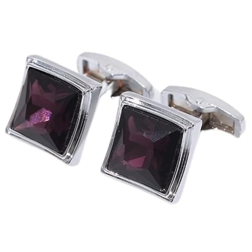 WIPPWER Jewelry Cufflinks Men's Shirt Cufflinks Simple Men's French Shirt Amethyst Cufflinks Women's Sleeve Nails Cufflinks von WIPPWER