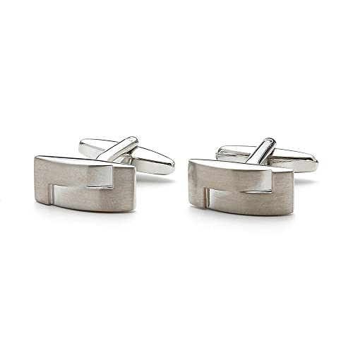 WIPPWER Jewelry Cufflinks Men's Shirt Cufflinks Square Silver Fashion Solid Color Cuff Nails von WIPPWER