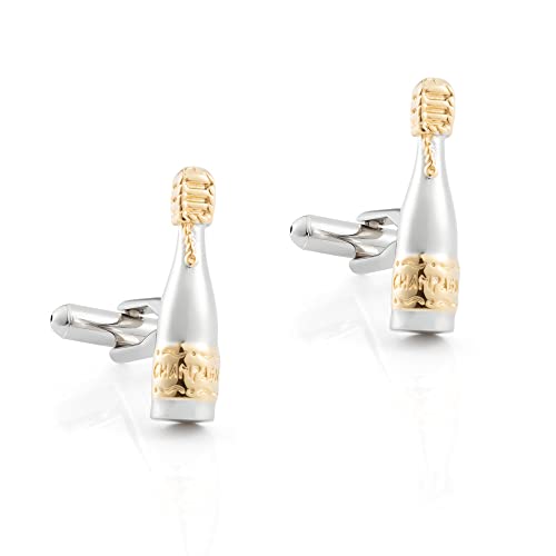 WIPPWER Jewelry Cufflinks Men's Shirt Cufflinks Two Color Galvanized Champagne Metal Cufflinks Men's French Cufflinks von WIPPWER