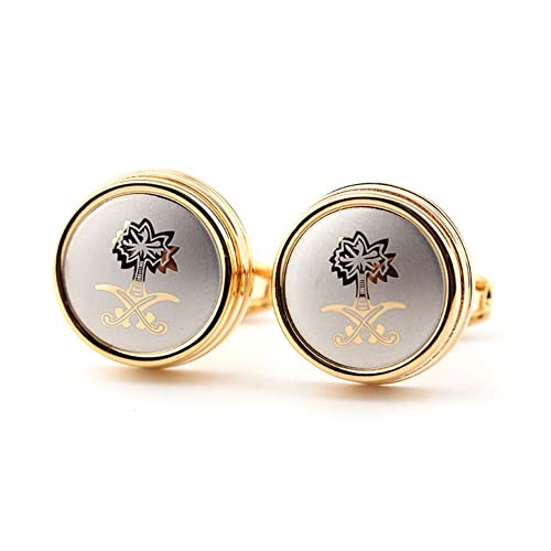 WIPPWER Jewelry Cufflinks Pattern Metal Cufflinks Men's Business French Shirt Cuff Button Cuff Nails von WIPPWER