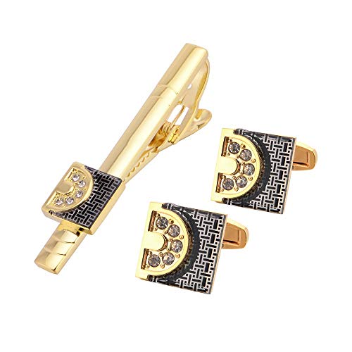 WIPPWER Men's Shirt Cufflinks Gold Suit Cufflink Tie Clip Delicate Suit Sleeve Nail Collar Clip Dress Sleeve Clip WIPPWER Men's Shirt Cufflinks Gold Suit Cufflink Tie Clip Delicate Suit Sleeve Nail Collar Clip Dress Sleeve Clip von WIPPWER