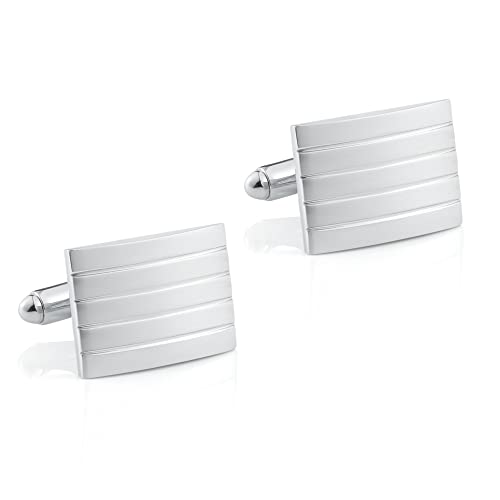 WIPPWER Men's Shirt Cufflinks Plain Color Smooth Metal Cufflinks Men's French Shirt Cufflinks von WIPPWER