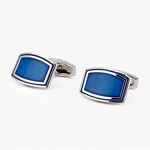 WIPPWER Men's Women's French Shirts Cufflinks Blue Enamel Cufflinks Do Not Fading Antioxidant and Durable von WIPPWER