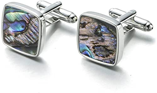 WIPPWER Mens Cufflinks Elegant Style Cuff Classic Cufflinks Party Wedding Suit Shirt Buttons Natural Mother Abalone Cuff Links Individual Elegance Cufflinks WIPPWER Mens Cufflinks Elegant Style Cuff Classic Cufflinks Party Wedding Suit Shirt Buttons Natural Mother Abalone Cuff Links Individual Elegance Cufflinks von WIPPWER