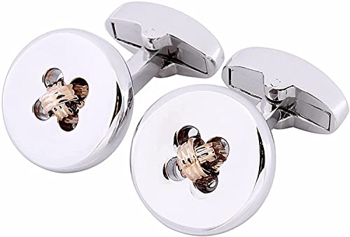 WIPPWER Mens Cufflinks Elegant Style Cuff Cufflink Cuffs Button, Classic Cufflink Cufflink Button, Classic Cufflink Button French Cufflink, Cufflink Clothing Accessories(Rose Gold Color) von WIPPWER