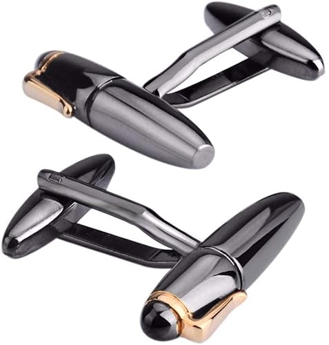 WIPPWER Mens Cufflinks Elegant Style Cuff Cufflinks Button Fashion Gun Black Penkafus Button S French Shirt Cuffs Button Business Gift Brand Jewelryman Clothing Accessories von WIPPWER