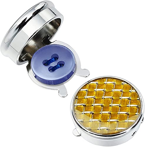 WIPPWER Mens Cufflinks Elegant Style Cuff Cufflinks Male New Button Cover-Trendy Cufflinks Button Available Fashion Men's Accessories Cufflinks(Yellow) von WIPPWER