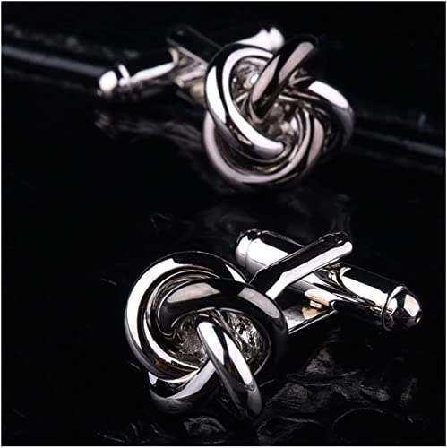 WIPPWER Mens Cufflinks Elegant Style Cuff Cufflinks-Shirt Accessories Metal Women and Men Unique Cuffs Button Men's Gift Personalized Exquisite Dress Gold Cuffs Clothing Accessories(Silver) von WIPPWER