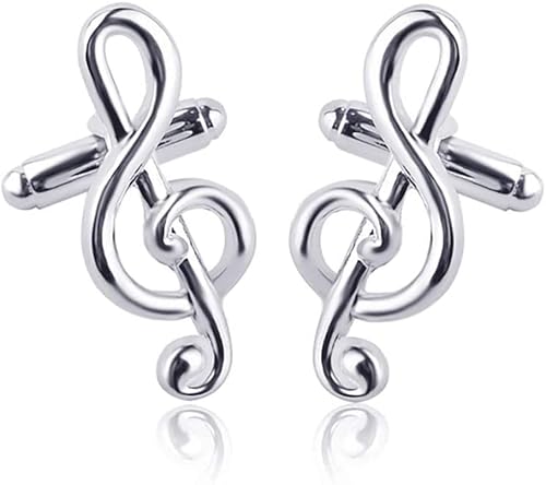 WIPPWER Mens Cufflinks Elegant Style Cuff Elegant Men's Cufflinks Button Musical Symbol Shape Men's Shirts Accessories Christmas Jewelry Gift Direct Mail Clothing Accessories von WIPPWER