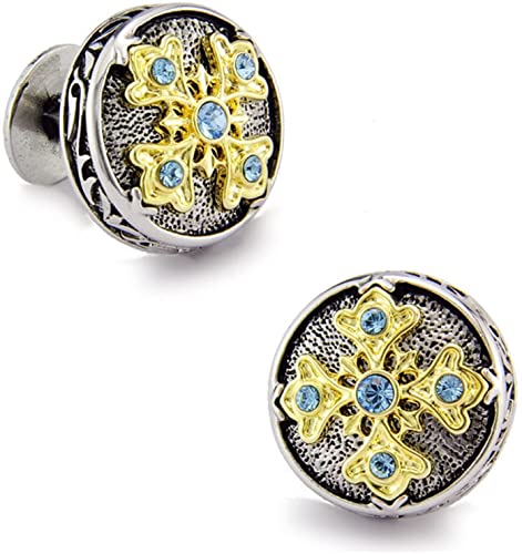 WIPPWER Mens Cufflinks Elegant Style Cuff Men's Cufflinks Button Shirts Unique Accessories Metal Personalized Women and Cuffs Button Cuffs Button Cufflinks(9) von WIPPWER