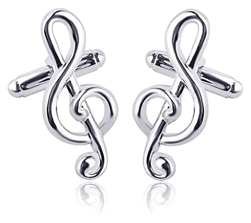 WIPPWER Mens Cufflinks Elegant Style Cuff Men's Cuffs, French Style Hollow Note Cufflinks Cuff Nails Newlywed Men's Cuffs Clothing Accessories von WIPPWER