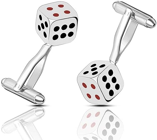 WIPPWER Mens Cufflinks Elegant Style Cuff Men's Suit Button Formal Dice Cufflinks Wedding Cufflinks Cherry Shirt Cufflinks Cufflinks von WIPPWER