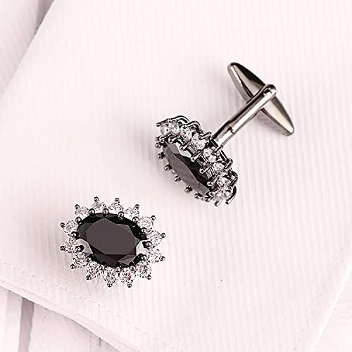 WIPPWER Mens Cufflinks Elegant Style Cuff Mensura Guyary Lainstone Cristor Cufflinks French Shirt Cufflinks Men's Business Banquet Party Wedding Cufflinks Clothing Accessories von WIPPWER