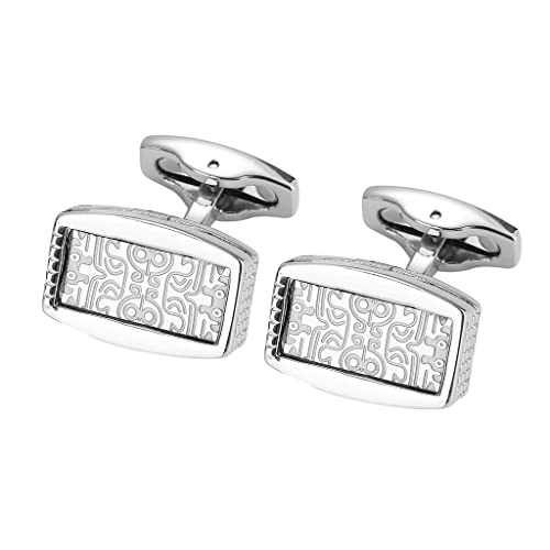 WIPPWER Metal Pattern Die Cast Pattern Men's French Shirt Cufflinks Cuff Nails von WIPPWER