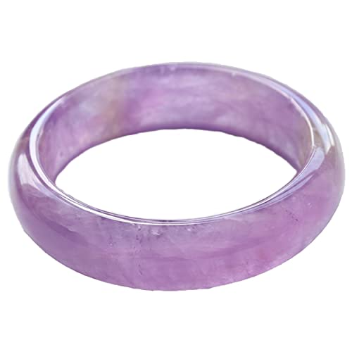 WIPPWER Natürlicher violetter Amethyst-Edelstein for Damen, Kristall-Armreif, Innendurchmesser 57 mm von WIPPWER