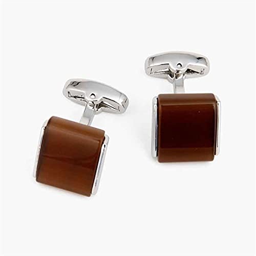 WIPPWER Shirt Cufflinks Brown Opal Men's Cuff Nails High Gloss Non-Fading Personalized von WIPPWER