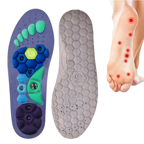 1 Paar Magnetische Einlegesohlen, Akupressur Einlegesohlen, Magnetische Massage Gel Einlegesohlen Herrn Damen, Akupressur Schuheinlagen für Arbeitsschuhe (40-43) von WIRZUL