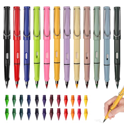 12 Stäbchen Farbige Unendlichstifte, Wiederverwendbarer Everlasting Pencil mit 24 Austauschbarem Ewiger Bleistift Wechselkopf, Zeichnen, Studenten Home Office School Supplies 12 Stäbchen Farbige Unendlichstifte, Wiederverwendbarer Everlasting Pencil mit 24 Austauschbarem Ewiger Bleistift Wechselkopf, Zeichnen, Studenten Home Office School Supplies von WIRZUL