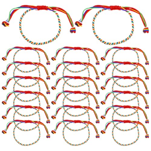 24 Stück Freundschaft Armbänder Handgefertigt Geflochten Wickelarmband Kinder Mädchen Armband Gewebte Dünn Armbänder Freundschaftsarmband für Frauen Mädchen (A) von WIRZUL