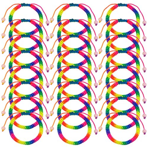 24 Stück Freundschaft Armbänder Handgefertigt Geflochten Wickelarmband Kinder Mädchen Armband Gewebte Dünn Armbänder Freundschaftsarmband für Frauen Mädchen (G) von WIRZUL
