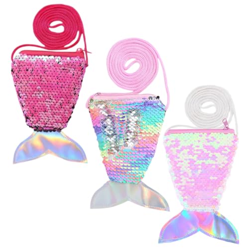 3 Pièces Porte Monnaie Enfant à Paillettes, pour Petites Filles Mini Queue de Sirène Sequins Sac Bandoulière Filles avec Sangle pour Anniversaire de Filles, Fête, Cadeaux de Noël 3 Pièces Porte Monnaie Enfant à Paillettes, pour Petites Filles Mini Queue de Sirène Sequins Sac Bandoulière Filles avec Sangle pour Anniversaire de Filles, Fête, Cadeaux de Noël von WIRZUL