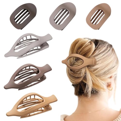 6er-Pack Entenschnabel-Haarnadeln Flache Haarnadeln Spitzhaarnadeln Rutschfeste Flache Haarnadeln Französische Haarnadeln Matte Haarklammern Haarschmuck für Damen und Mädchen von WIRZUL