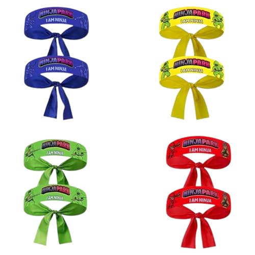 8-teiliges Set mit Ninja-Stirnbändern für Kinder Ninja-Stirnbänder Ninja-Party-Stirnbänder für Ninja-Partys Halloween Jungen-Ninja-Rollenspiel-Set für Geburtstagsfeiern und Rollenspiele 8-teiliges Set mit Ninja-Stirnbändern für Kinder Ninja-Stirnbänder Ninja-Party-Stirnbänder für Ninja-Partys Halloween Jungen-Ninja-Rollenspiel-Set für Geburtstagsfeiern und Rollenspiele von WIRZUL