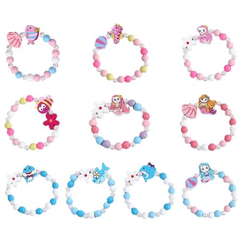 Freundschaftsarmband Kinder,10 Stück Bunte Kinderschmuck Handmade Armband,Einstellbare Geflochtene,Meerjungfrau Armband Freundschaftsarmband Schmuck Kinder Mitgebsel Kindergeburtstag Mädchen Geschenke von WIRZUL