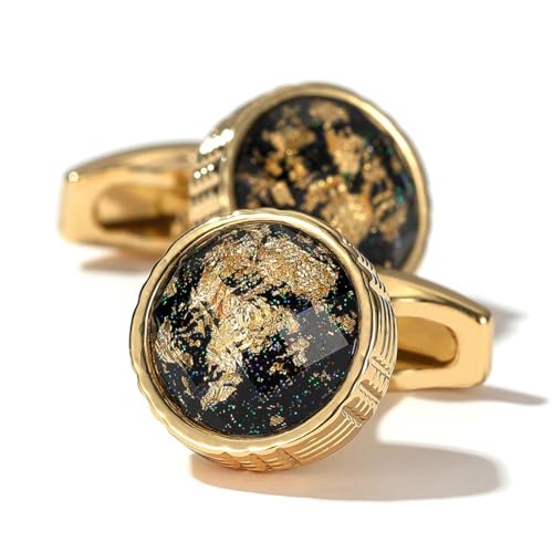 Manschettenknöpfe herren Personalisierte Manschettenknöpfe Herren Gold Hochzeit Einfache Runde Herren Schmuck von WIRZUL