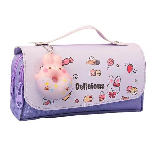 WISEHUBY Große Kapazität Federmäppchen Mädchen Federmäppchen Doppelschicht Campus Kleine Tasche Kawaii Tasche Armeegrün von WISEHUBY